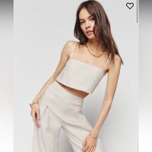 Reformation Petite Cleo Linen Two Piece Set (New with Tags)